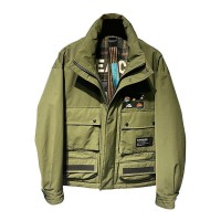 商场同款冬季新款男士潮牌徽章羽绒服保暖休闲工装外套潮流短款