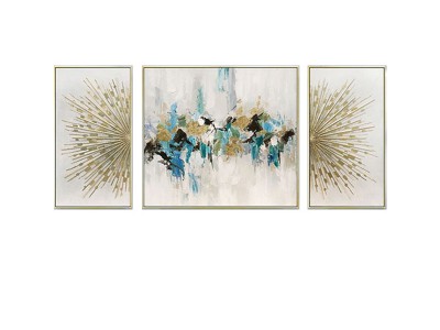 金色守望 壁画美式客厅油画挂画简美