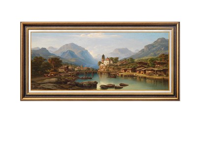 美式客厅装饰画欧式沙发背景墙挂画