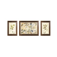 美式客厅装饰画欧式复古沙发背景墙壁画简美三联乡村田园挂画油画