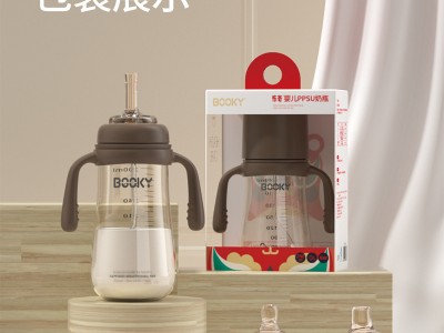布奇BOOKY宽口径PPSU奶瓶鸭嘴吸管杯