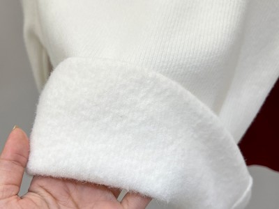 加绒毛衣女加厚冬季内搭一体绒小众