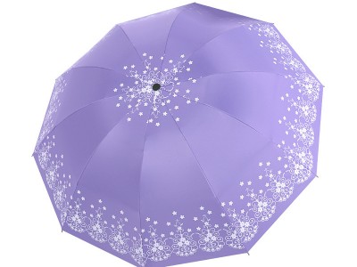 手动水仙花反向晴雨双用伞超大两人