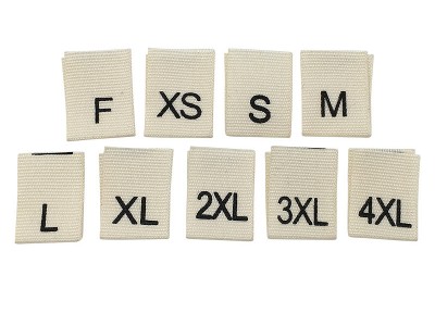 尺码标 现货对折服装通用字母标签 