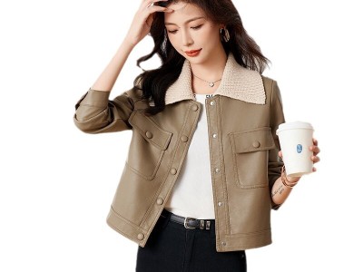 复古黑色皮衣女2023春秋季小个子韩