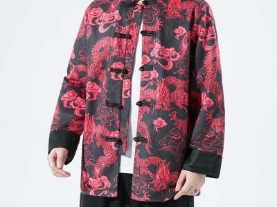 2022秋季中国风男装路鹿皮绒休闲夹