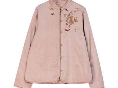 秋冬绣花薄款棉服 柔软舒适花棉袄 