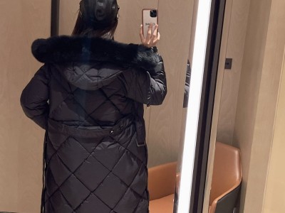 max家秋冬新款简约连帽长款美拉德风