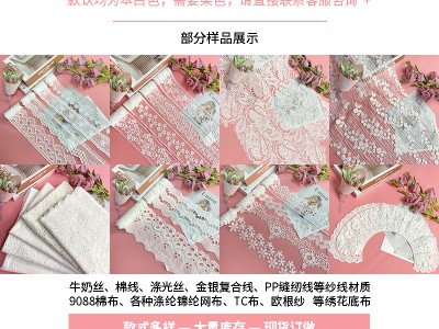 点缀双边繁星网底刺绣布棉线刺绣网