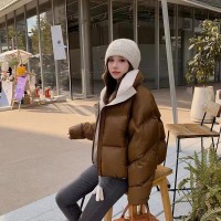 8328甜心泡芙系列~90白鸭绒简约撞色羽绒服外套 不退换