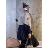 设计师女装 可拆卸内胆两种穿法撞色冲锋衣羽绒服