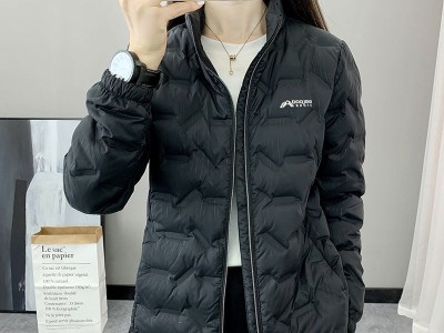白鸭绒羽绒服女户外秋冬防钻绒立领
