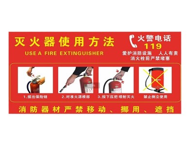 灭火器消火栓消防栓箱使用方法说明