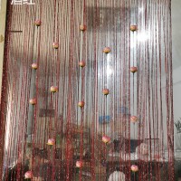 特价外贸玫瑰花银丝线帘窗帘门帘加密成品隔断玄关婚礼