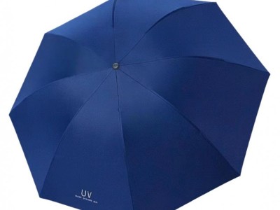 UV雨伞黑胶遮阳伞手动折叠伞三折叠