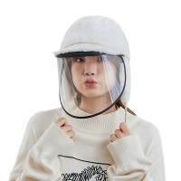 帽子女秋冬防风帽防寒百搭甜美棒球帽毛绒保暖护耳雷锋帽防雾面罩