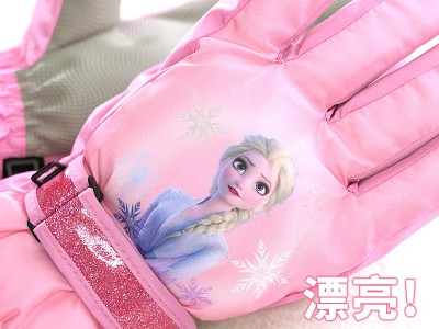 迪士尼女童滑雪手套女孩秋冬季加绒