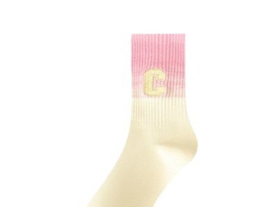 袜子女冬季纯棉中筒袜女生潮流字母C