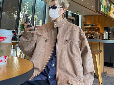 可晟服饰春季重工水洗帆布美式潮牌