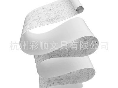 儿童画纸10米不重复画卷填色涂色丛