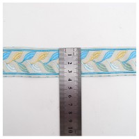 厂家货源 欧式风3.5cm小树叶窗帘提花边家居帘头幔头拼接小花边