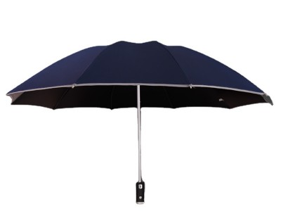 十骨大号LED反向折叠雨伞 全自动创