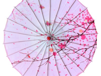 中国风油纸伞吊顶装饰旗袍走秀绸布