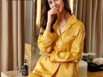 19姆米真丝睡衣女春夏桑蚕丝家居服