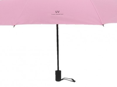 uv遮阳伞女全自动折叠雨伞纯色遮阳
