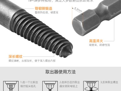 断丝取出器厂家批发 断头螺丝取出器
