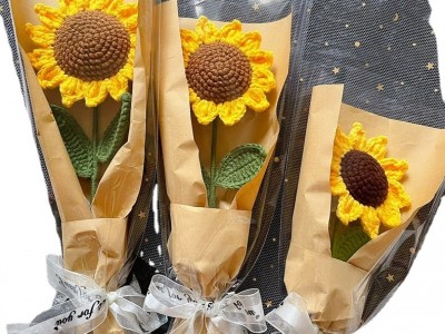 【成品】手工毛线花仿真花艺装饰向