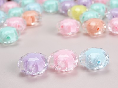 亚克力材质16mm大梅花珠中珠手工编