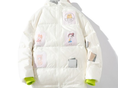 羽绒服生产厂家男潮牌宽松情侣羽绒