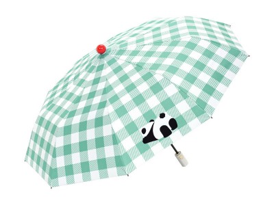 安珀格子全自动加大女晴雨两用雨伞
