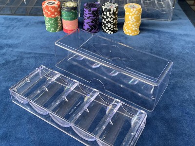 5格透明筹码架收纳盒托盘可装40x3.3