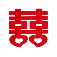 锁美家居婚房装饰布置植绒静电水粘喜字贴玻璃门窗家具楼梯双喜字