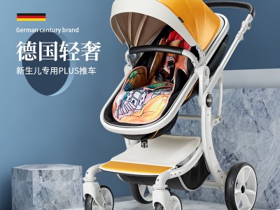 婴儿推车可坐可躺高景观折叠避震轻