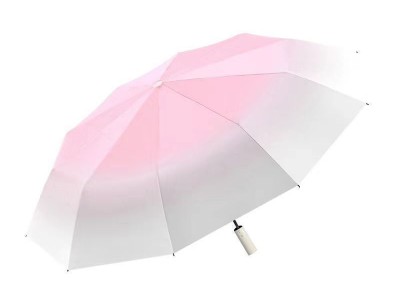 超轻扁五折渐变色雨伞迷你口袋太阳