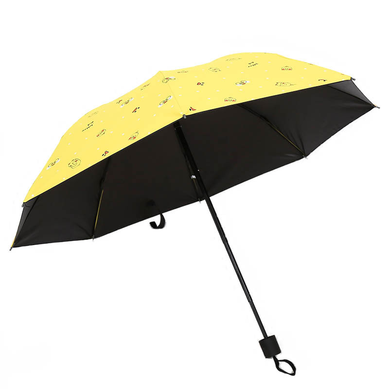 定 制logo广告伞 中国风卡通黑胶户外遮阳防紫外线晴雨太阳伞雨伞