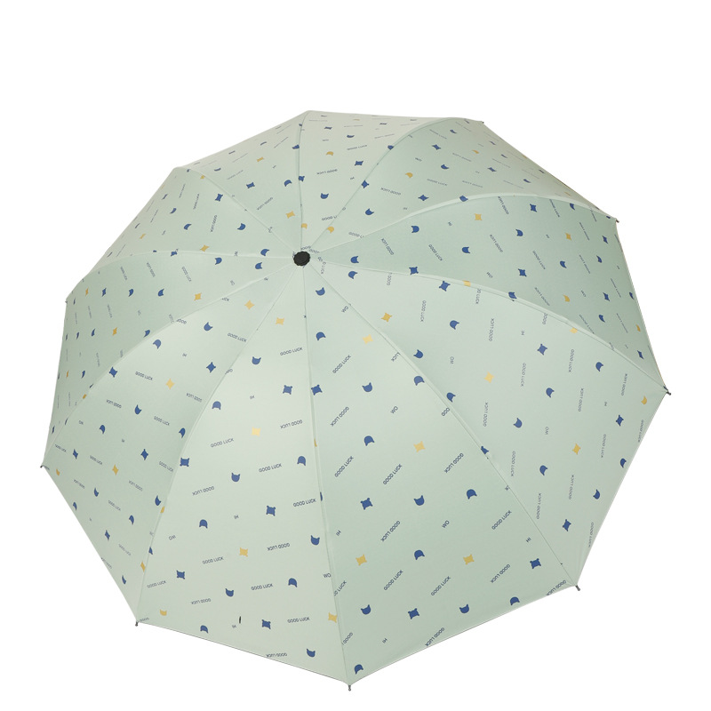 折叠伞10骨黑胶印花雨伞加大双人晴雨伞萧山南阳雨伞厂家现货批发