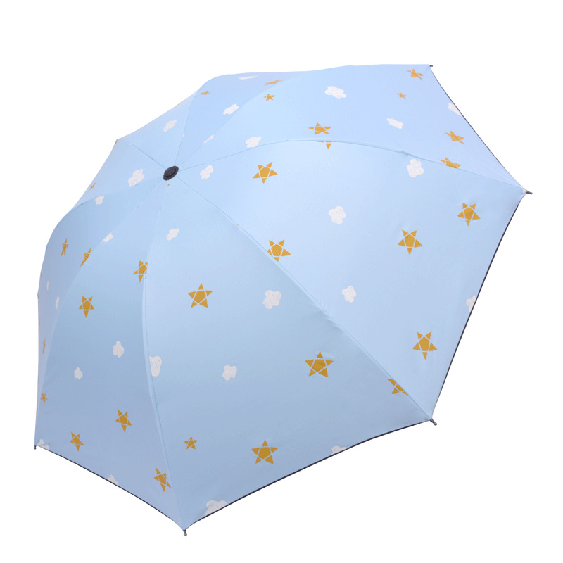 雨伞老客户下单晴雨两用黑胶遮阳太阳伞折叠伞防紫外线防晒伞