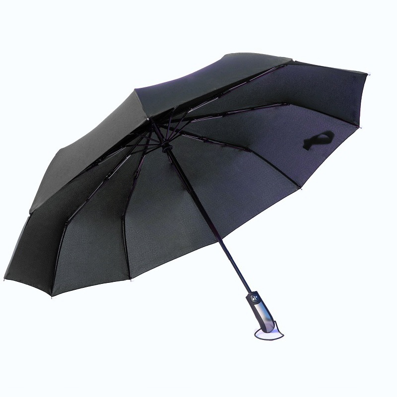 全自动小清新三折雨伞LOGO图案加大防风男女两用折叠晴雨伞