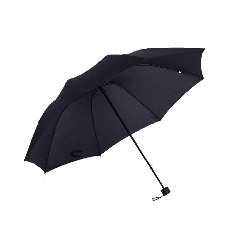 手动8骨三折商务雨伞加固抗风纯色折叠伞遮阳晴雨两用雨伞批发