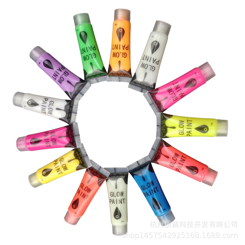 厂家直供 夜光彩绘涂料 酒吧夜跑荧光剂夜光漆夜光粉防水艺术涂料
