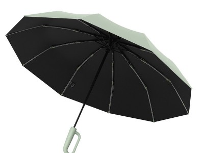 高颜值三折环扣长柄伞晴雨两用女折