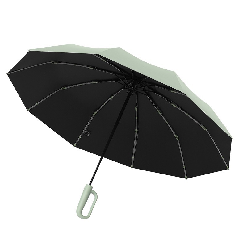 高颜值三折环扣长柄伞晴雨两用女折叠全自动伞户外防晒遮阳伞舒适