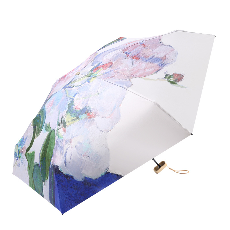 黑胶防晒紫外线遮阳伞迷你折叠雨伞小巧便捷胶囊晴雨伞六折太阳伞