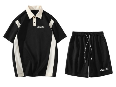 2023夏季学生运动套装 立领刺绣POLO