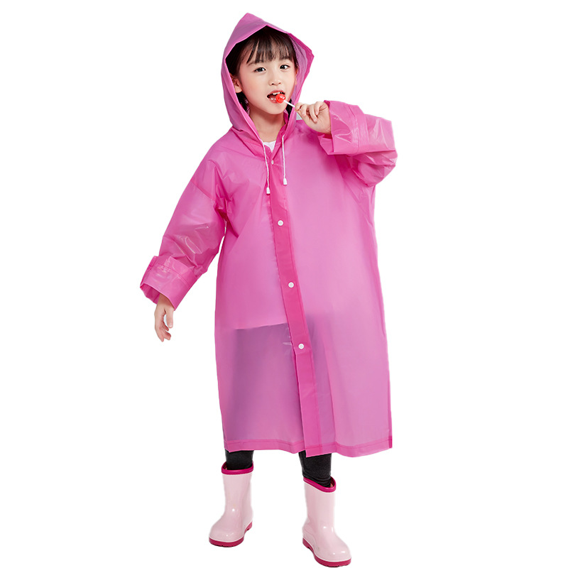 礼品旅游景区雨衣时尚长款儿童徒步雨披eva连体纯色卡片便携雨衣
