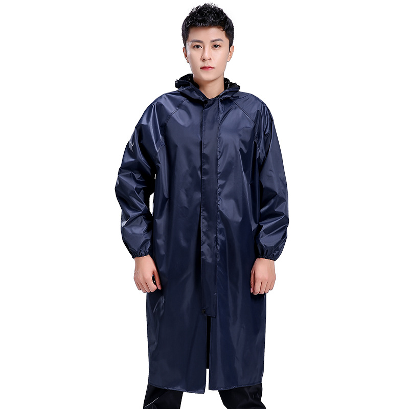 工地劳保牛津布雨衣批发带袖子电瓶车加厚雨衣全身防暴雨雨披批发